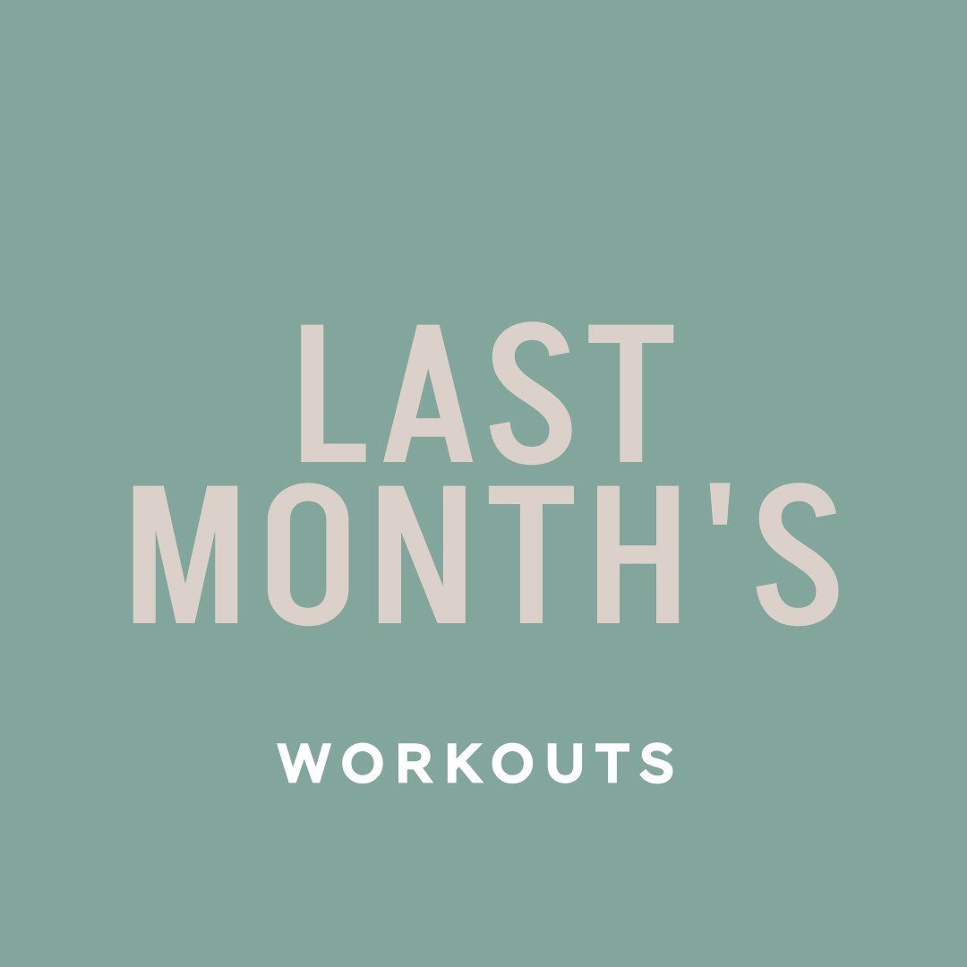Last month's workouts