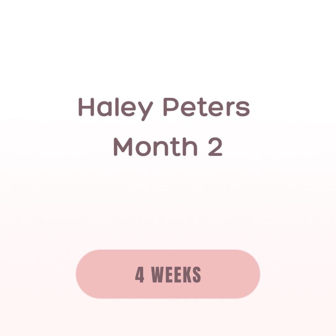 Haley Peters Training Plan Month 2
