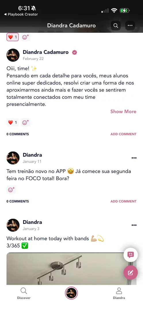 Community in the app