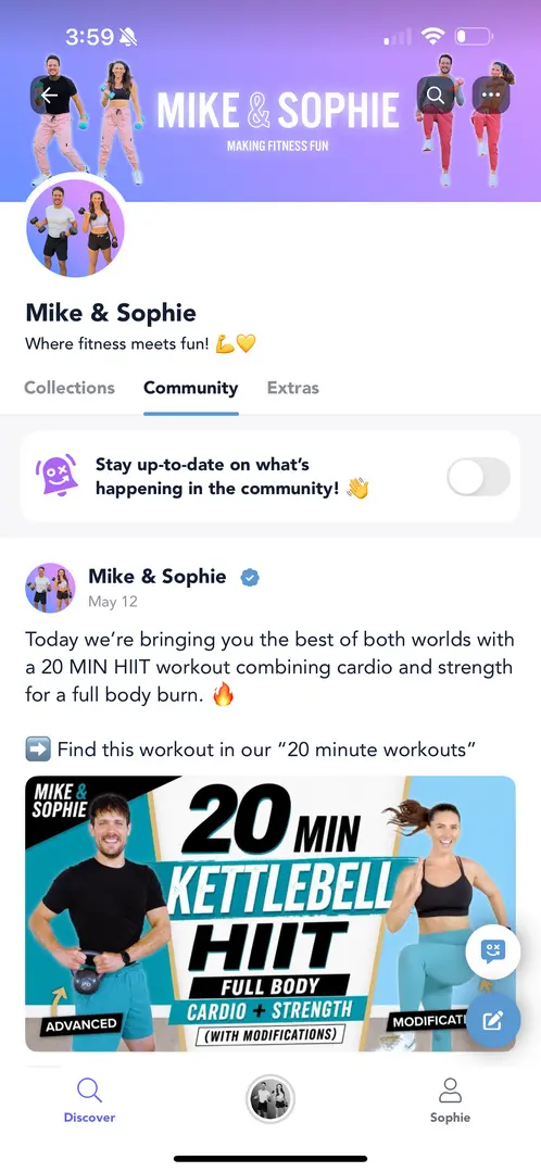 Community in the app
