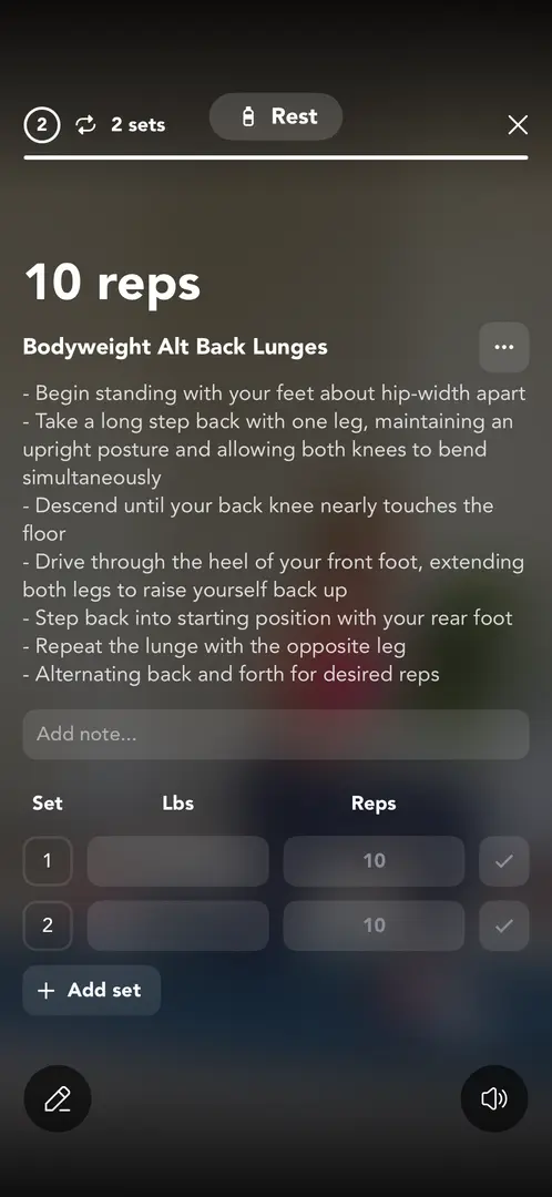 Notes & Logging in the app