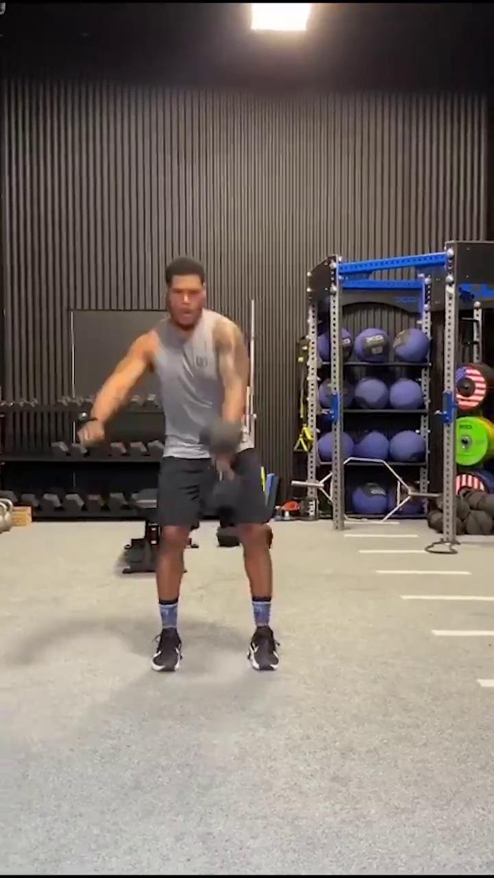 Legs: Bands & dumbbell