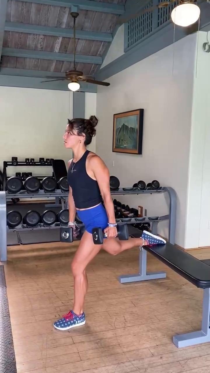 HOT FROM HANA 🌺 full body (bench & dumbbell)