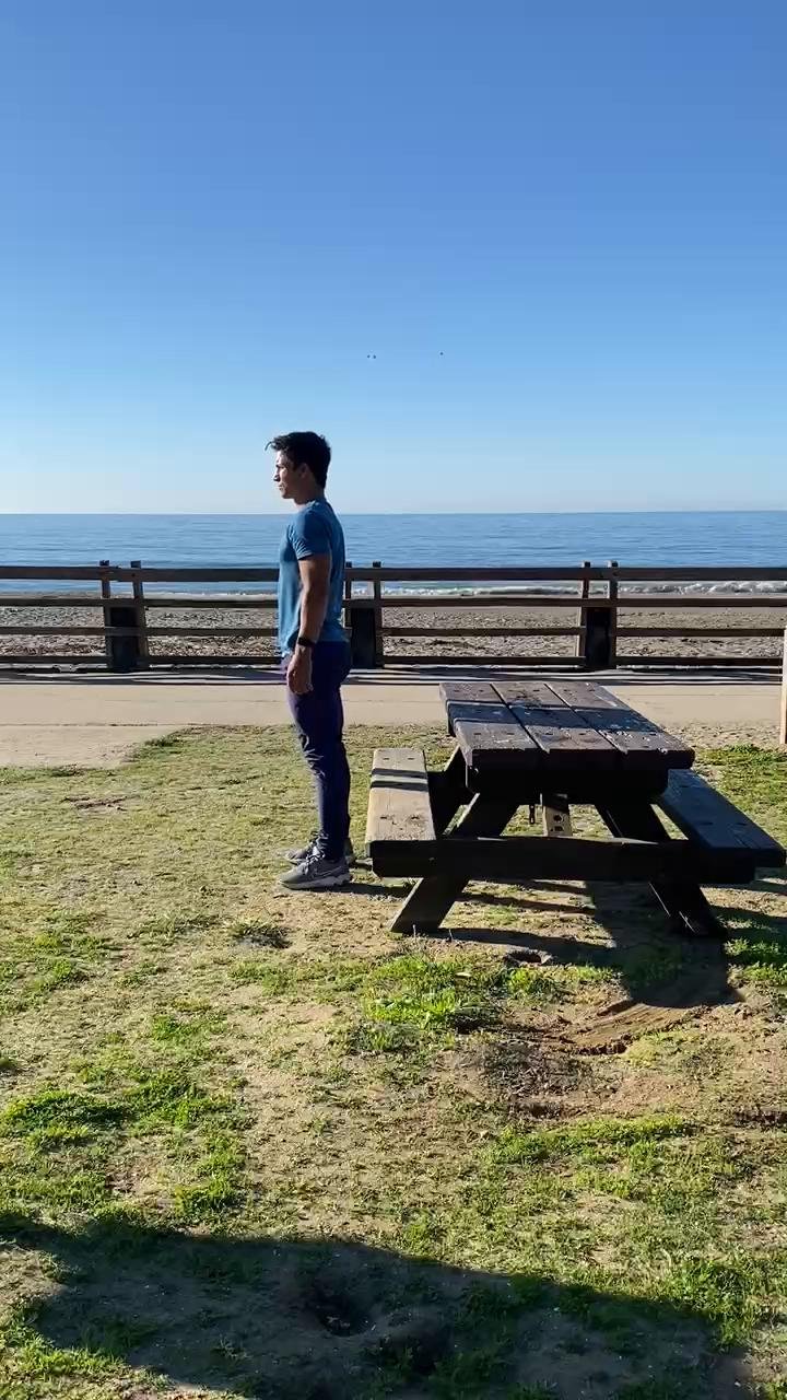 Beginner picnic table workout!