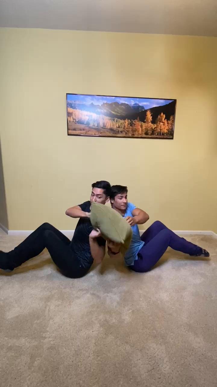 Partner tuck hold twist passes