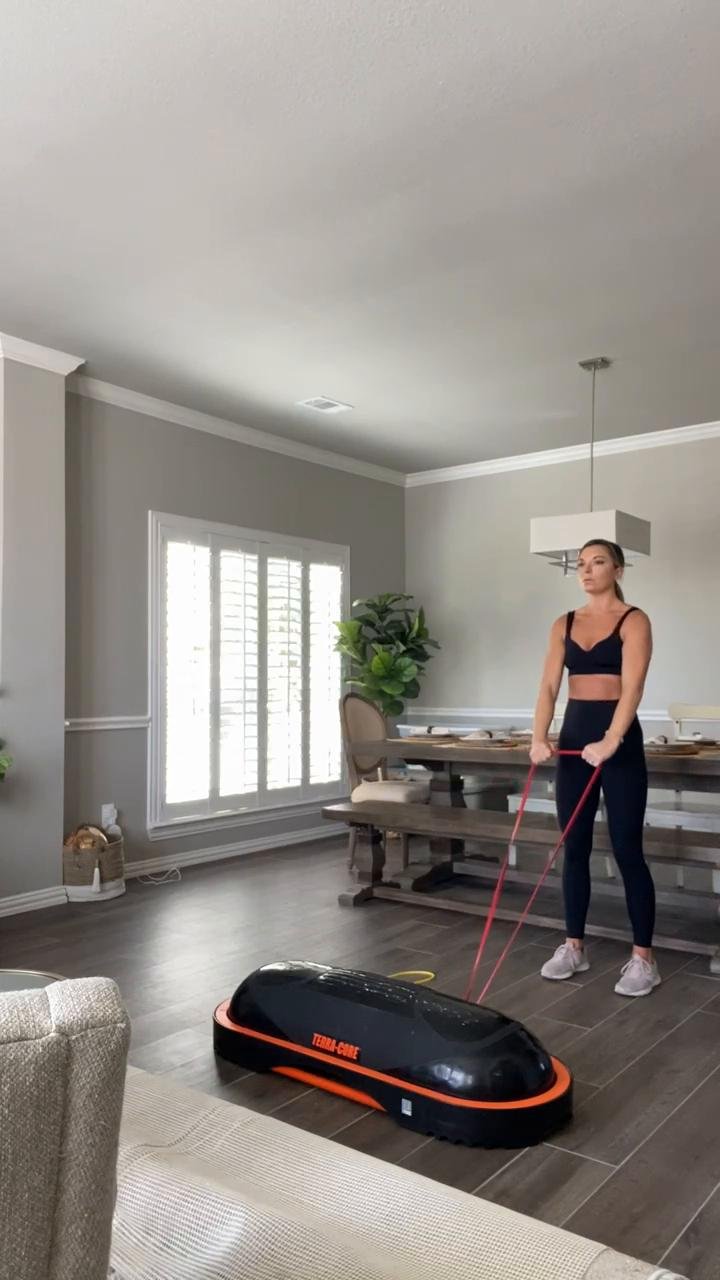 Long band front raise