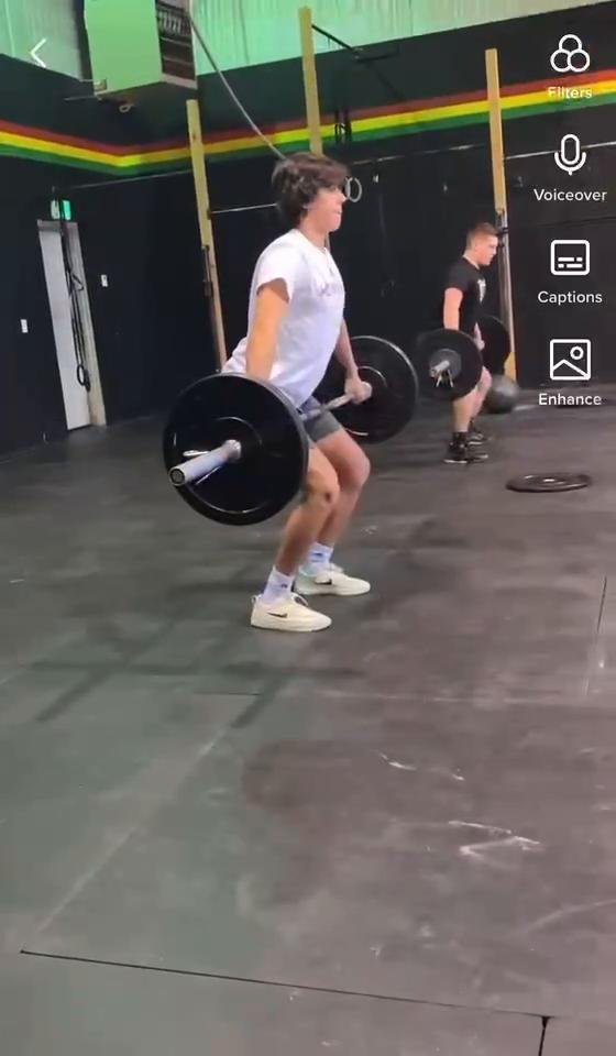 Med ball broad jump/ power snatch