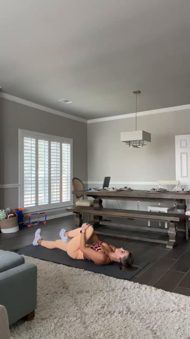 Lying down knee to chest