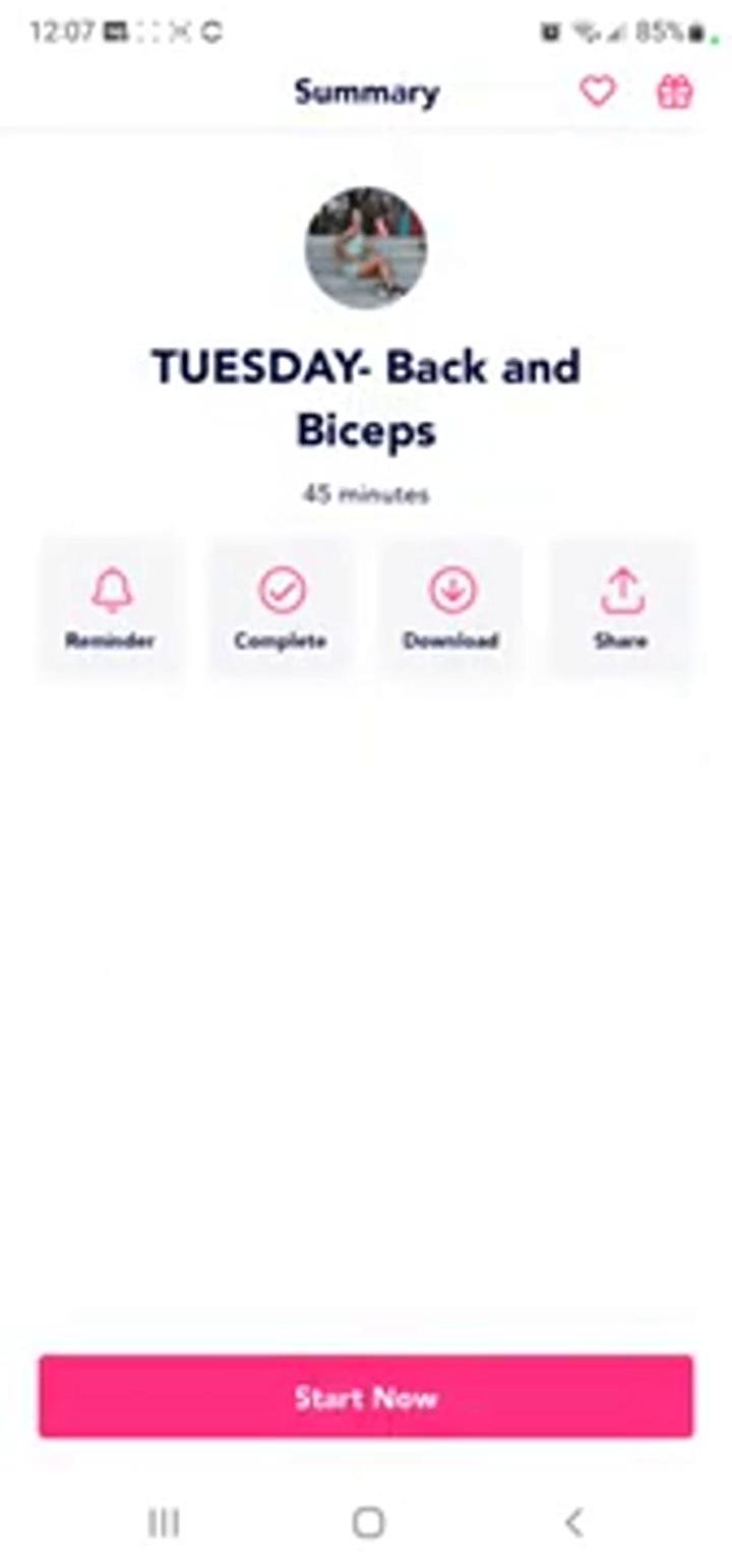 Scheduling a Workout