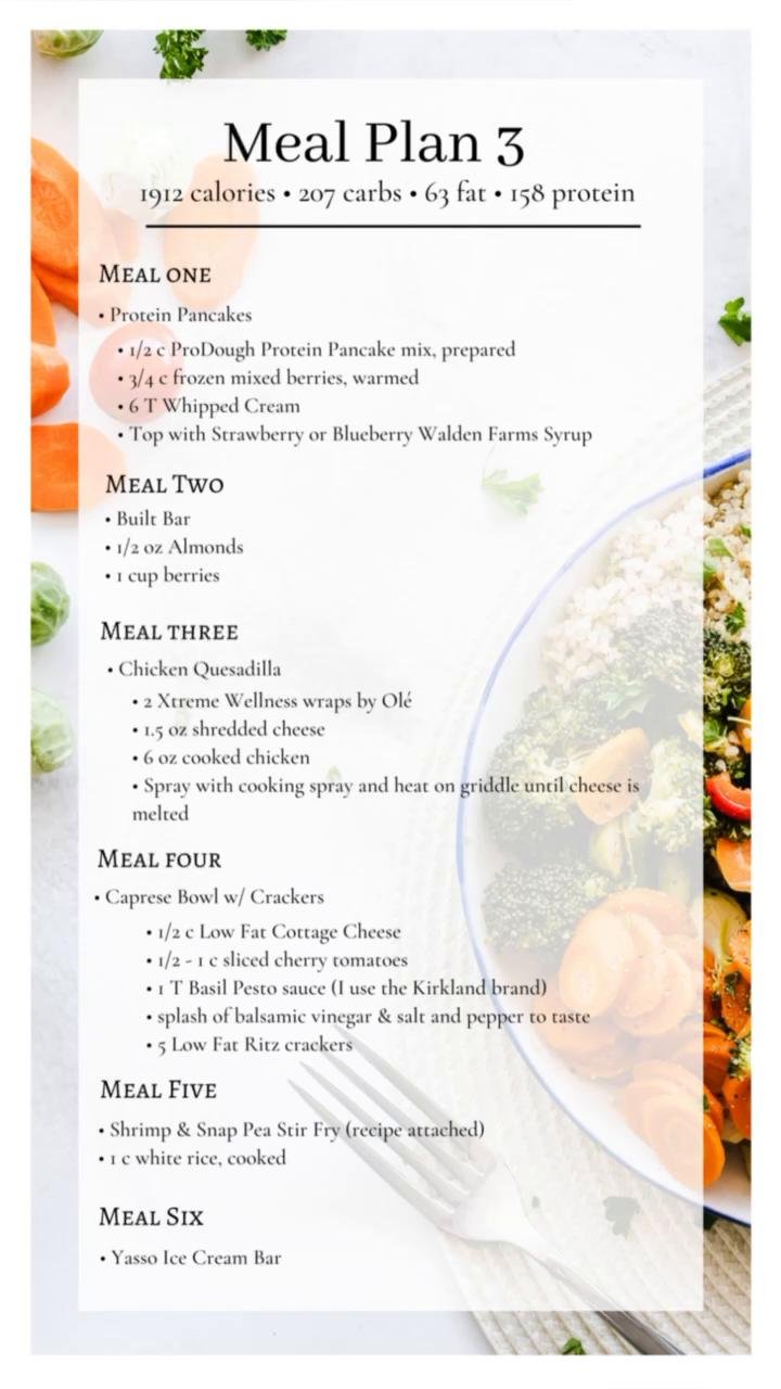 Meal Plan 3
1912 calories