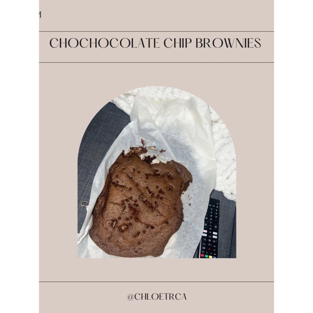 Chocolate chocolate chip brownies