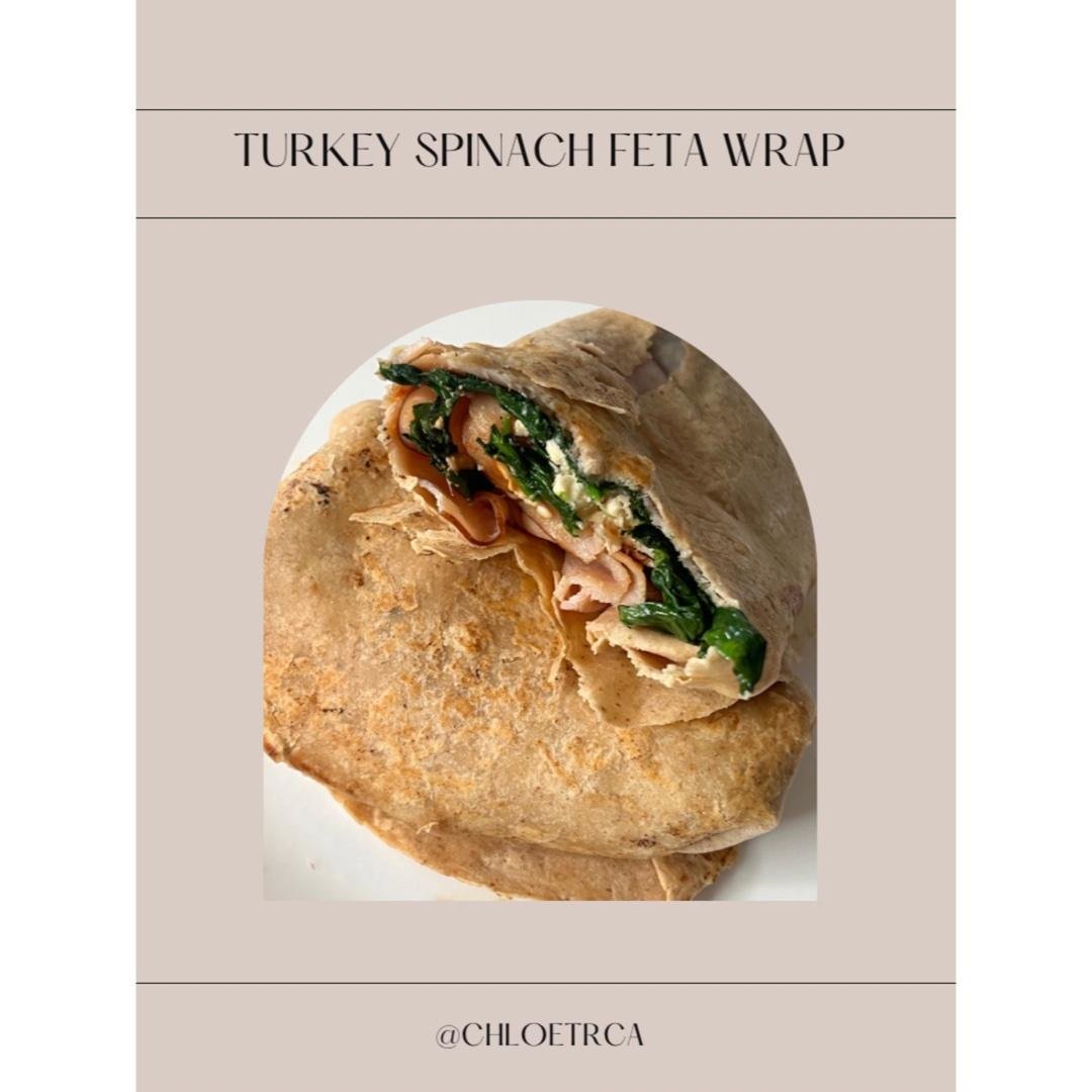 Turkey spinach feta wrap