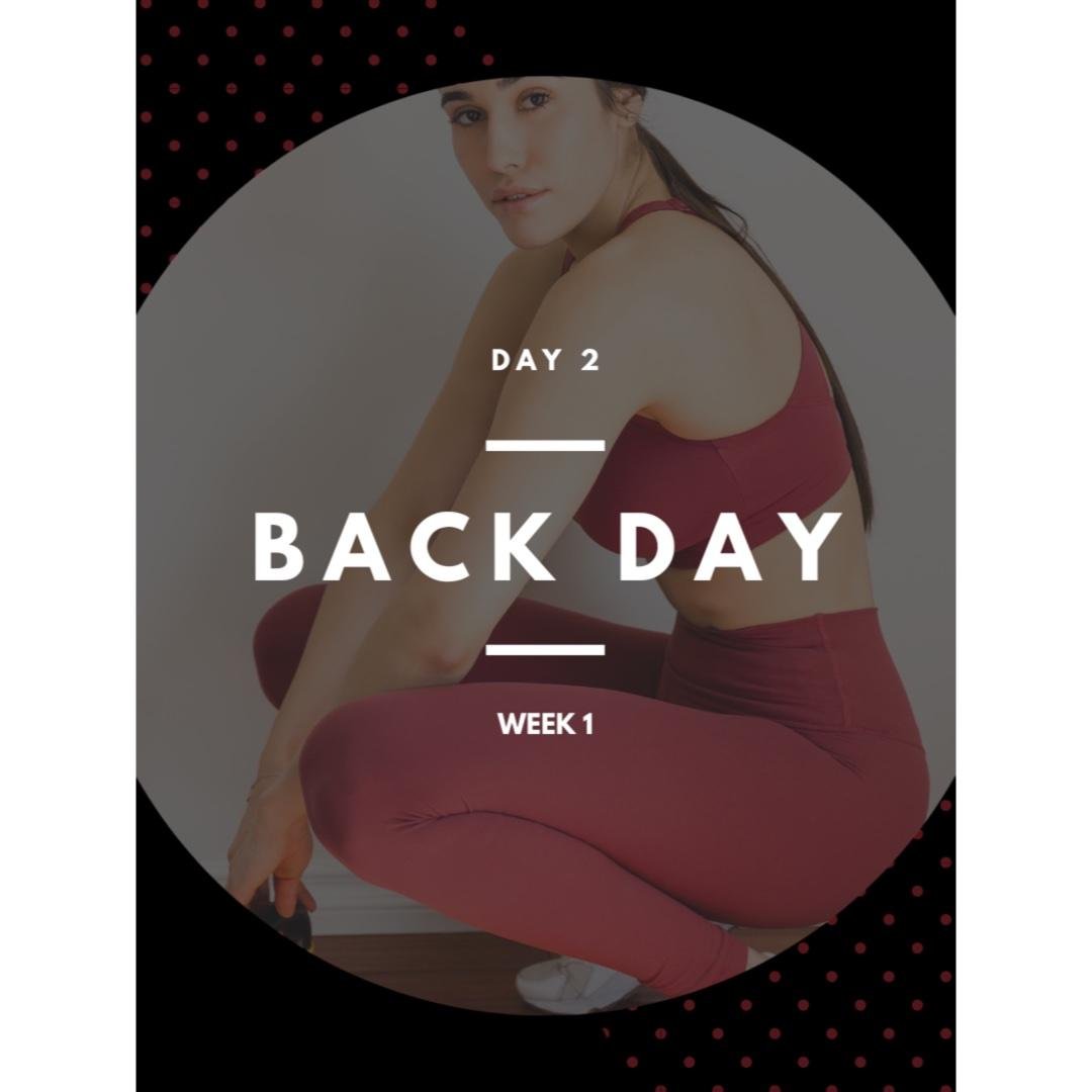 Wednesday - Back Day (week 1)