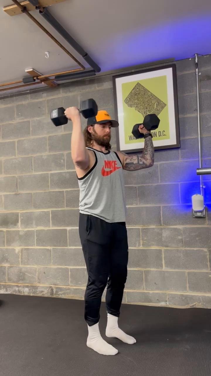 Dumbbell Push strength workout
