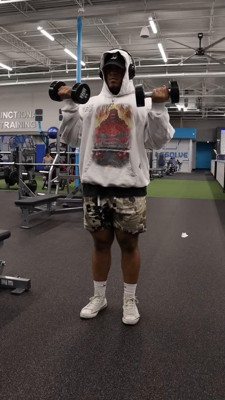 EZ BAR + DUMBBELLS // At home arm building