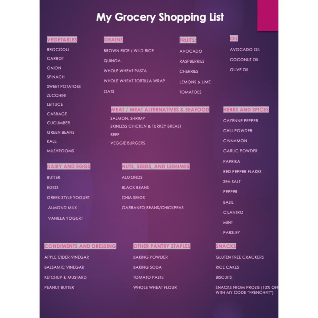 Grocery Shopping List 🛒