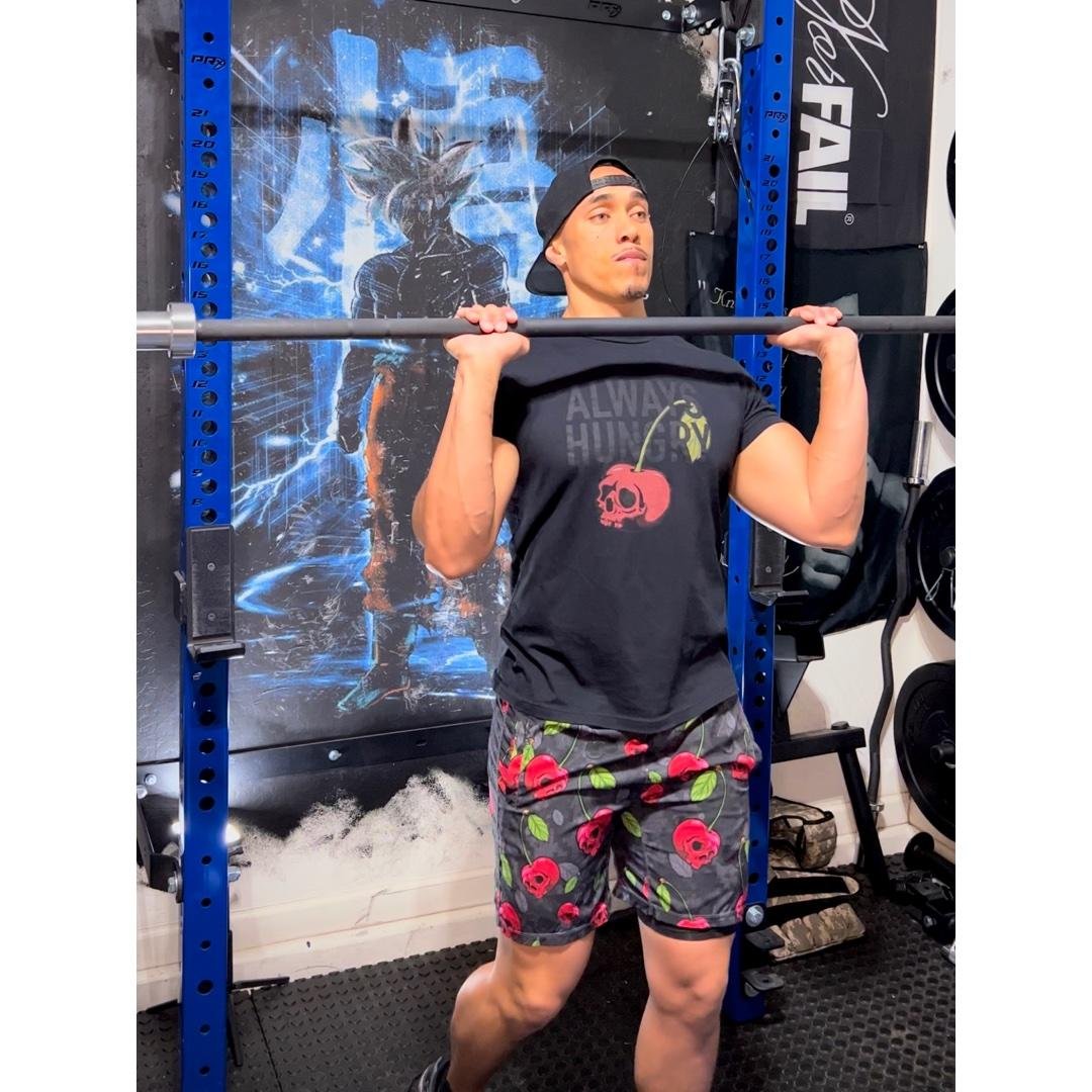 Barbell upright row to shoulder press