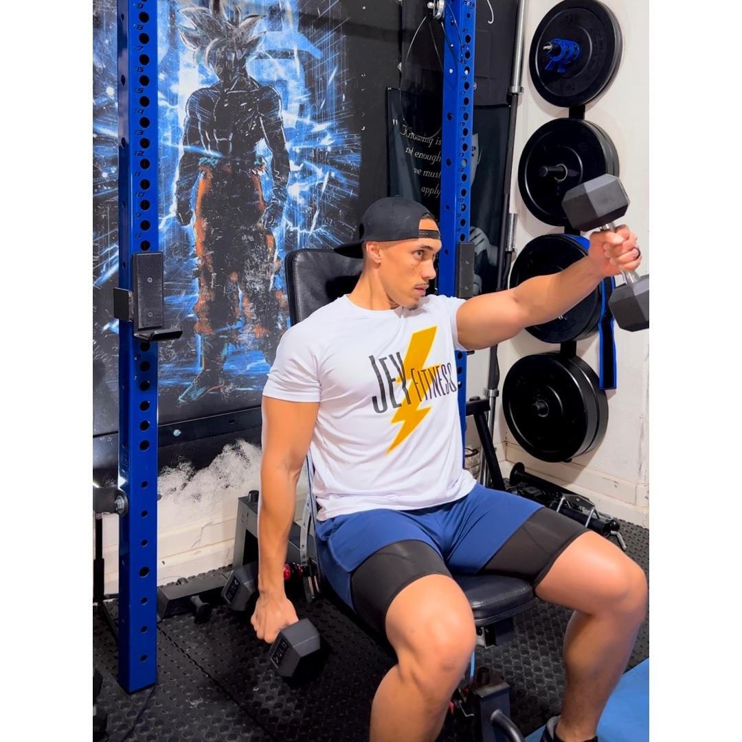 Seated Alternating dumbbell front raise (Neutral grip)