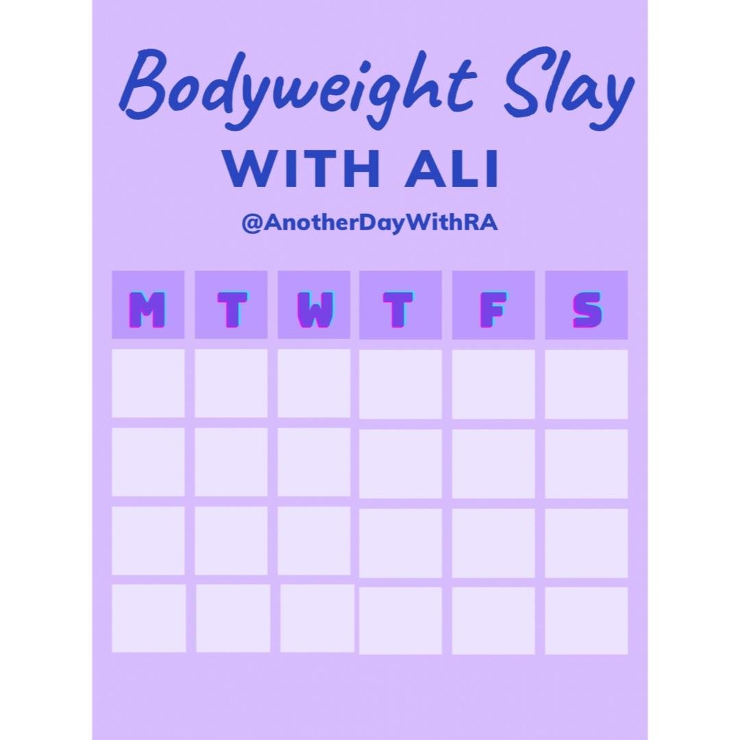Bodyweight Slay Calendar