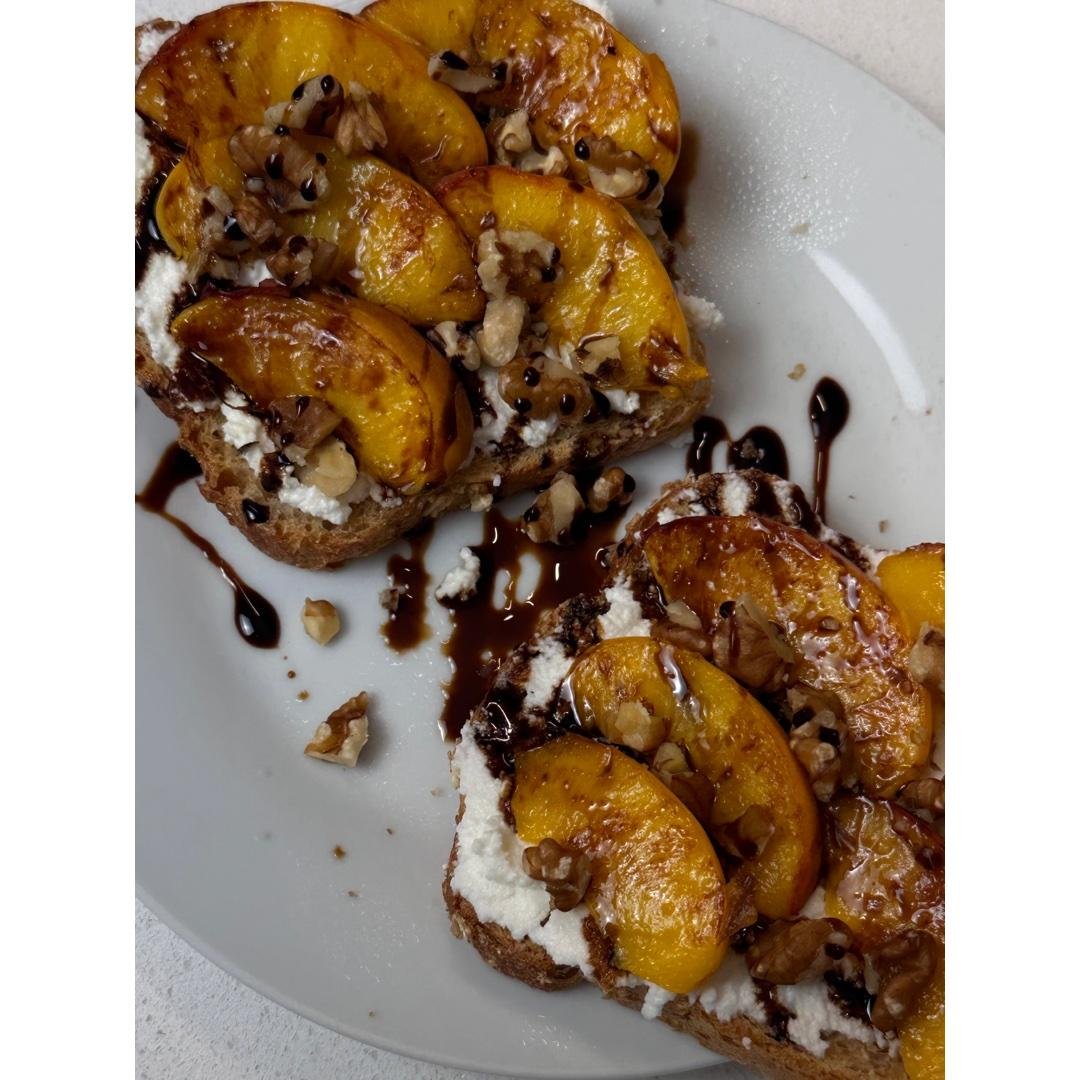 Peach Ricotta Toast