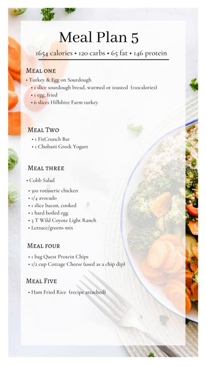 Meal Plan 5
1654 Calories