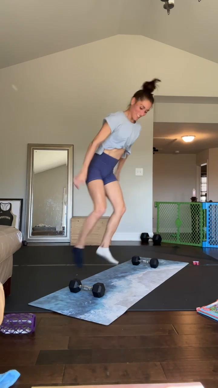 Core + cardio (light weights)
