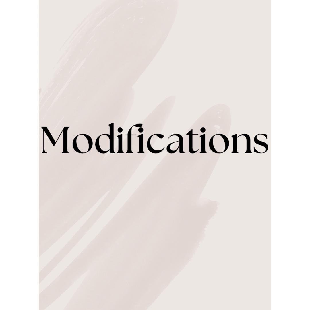 Modifications