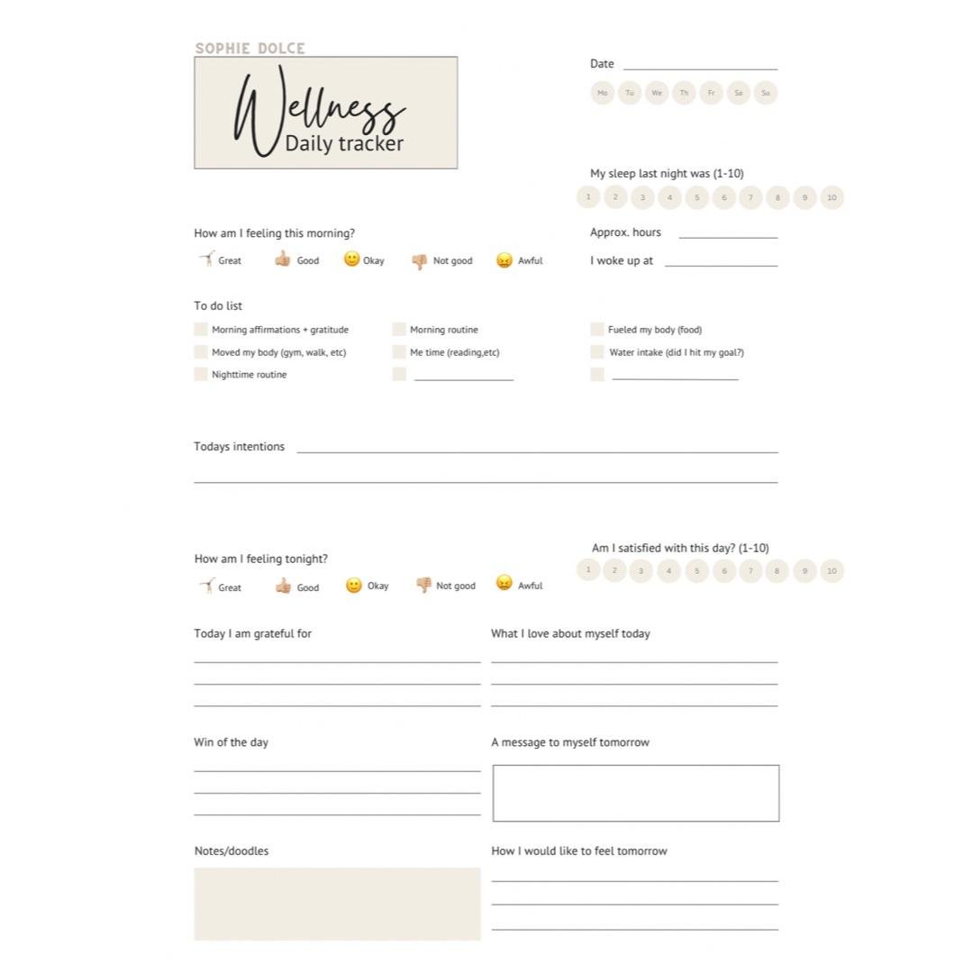 Wellness tracker
