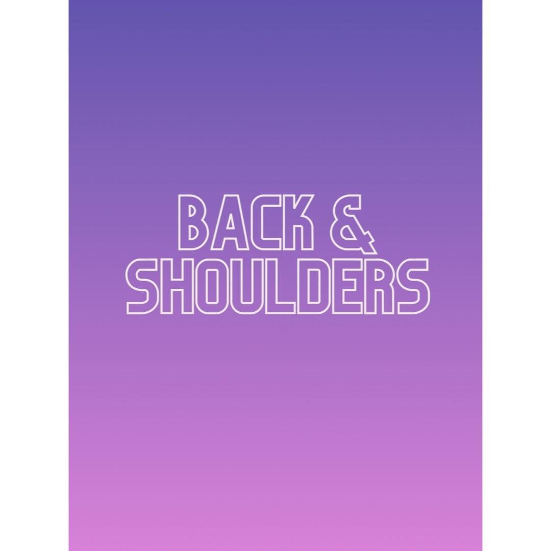 Back/Shoulders wk1 day2