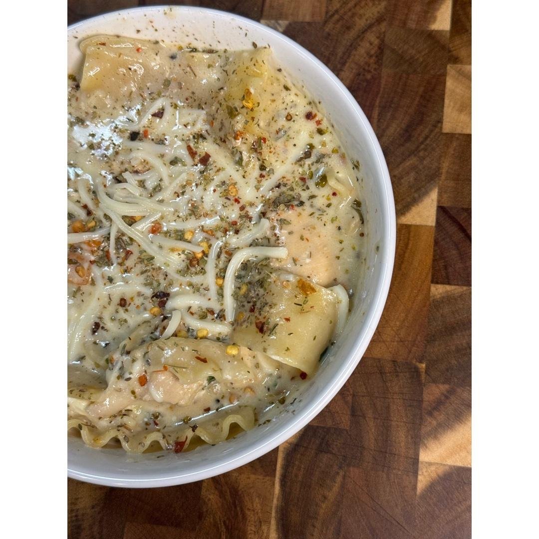 Creamy White Lasagna Soup