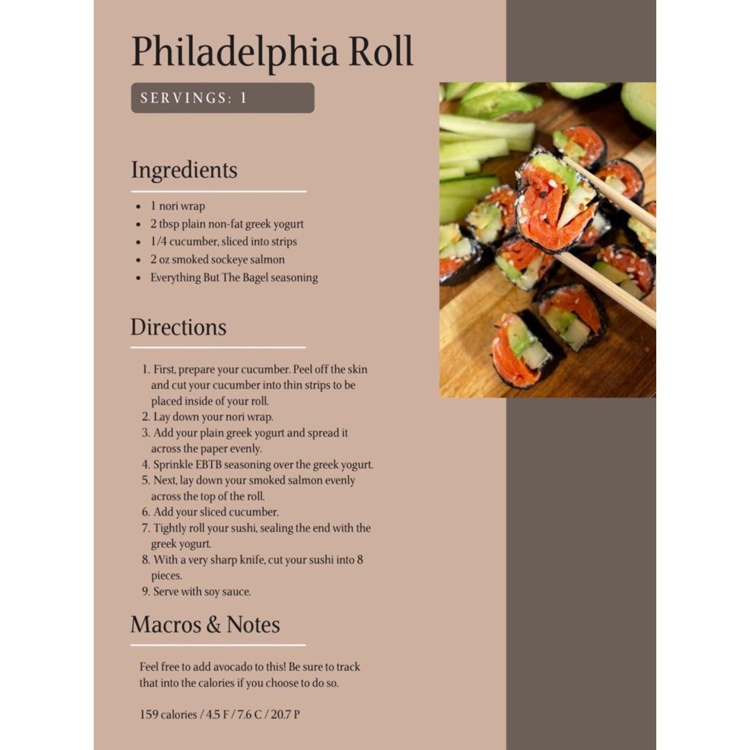 Protein Philadelphia Sushi Roll