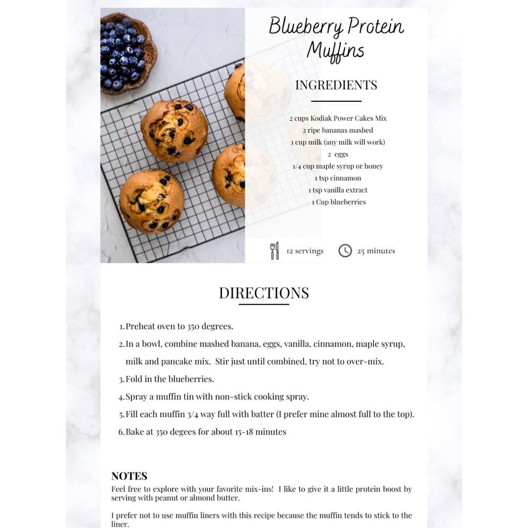 Blueberry protein muffins