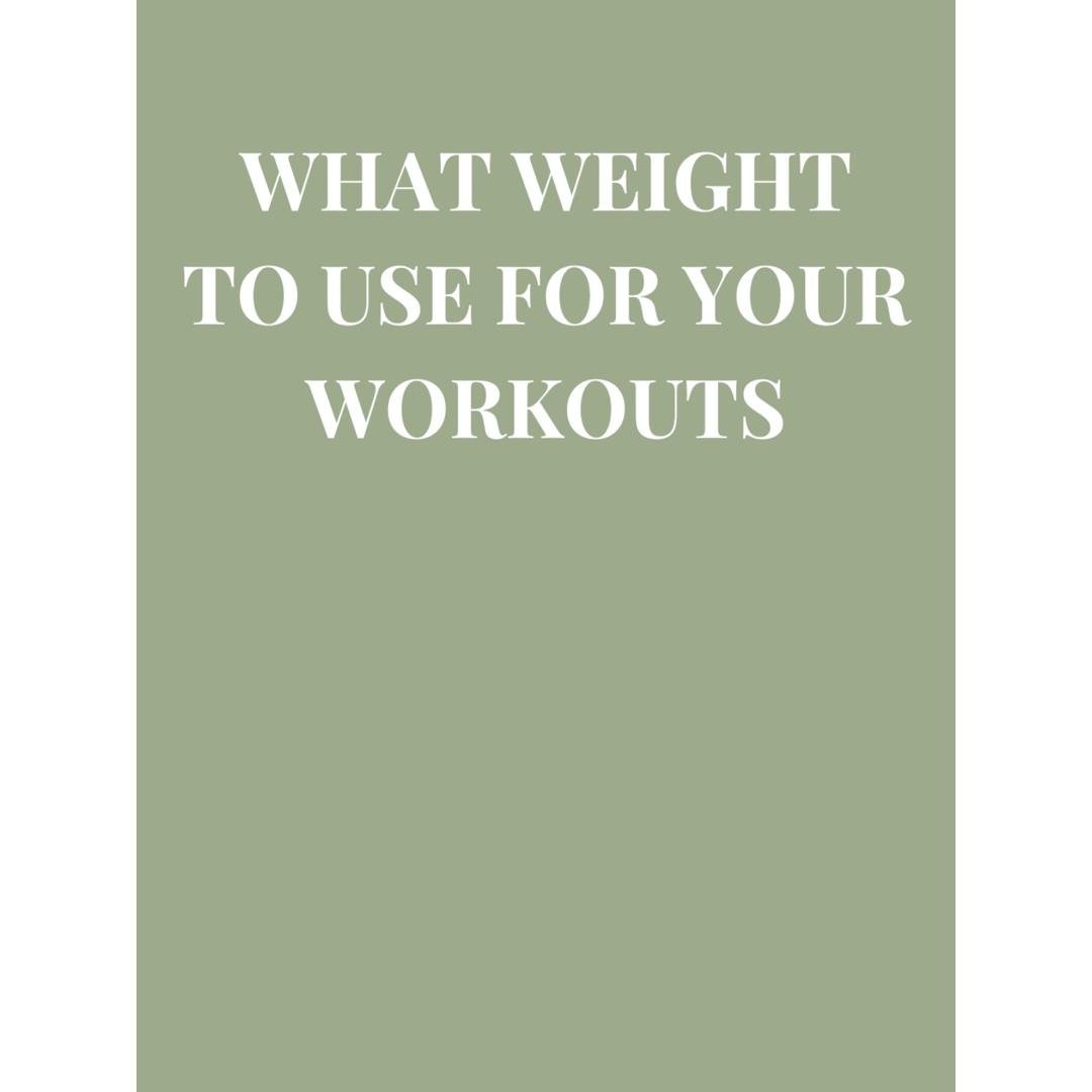 Weight Recommendation