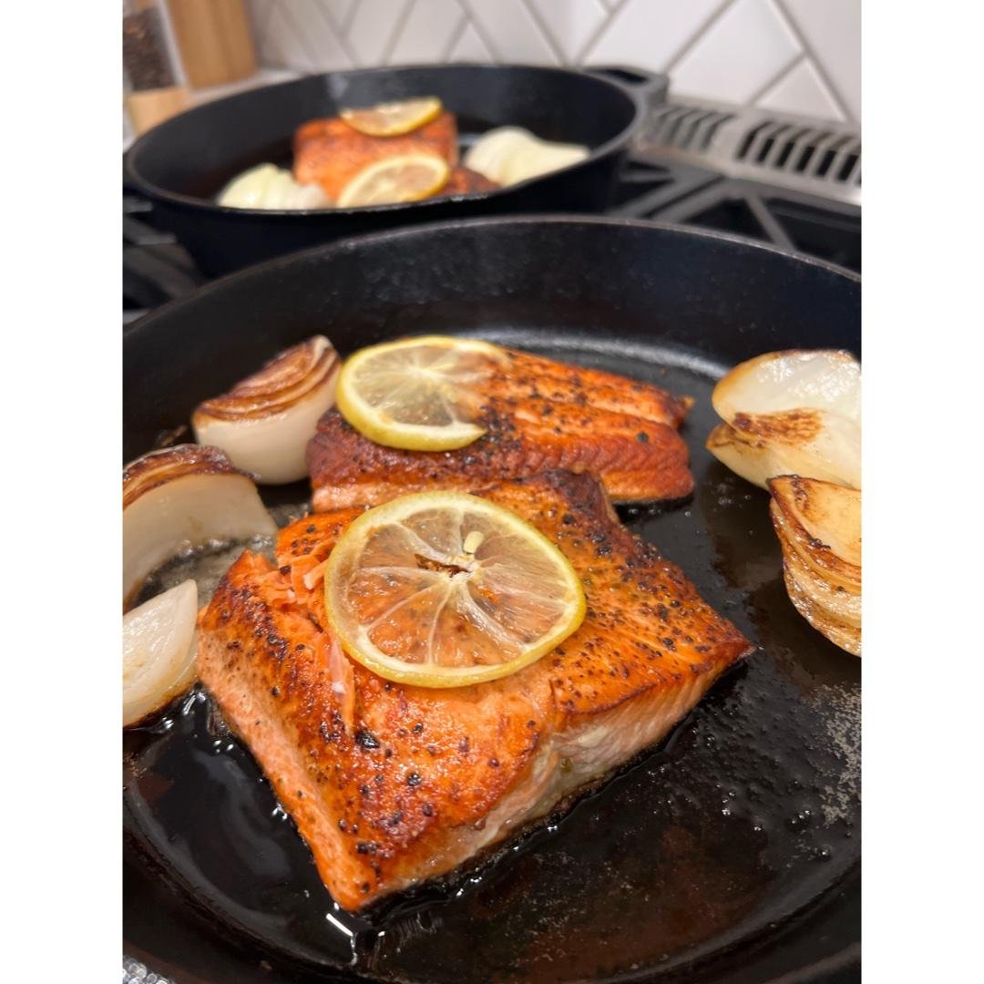 Pan Roasted Lemon Salmon