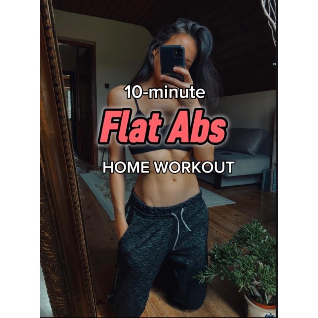 10-min Flat Ab Workout. Exercises for Women at Home.