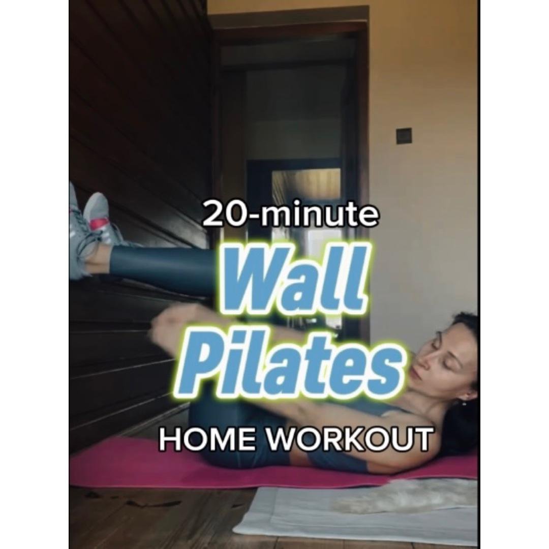 20-min Wall Pilates Workout at Home.Wall Exercises for Women