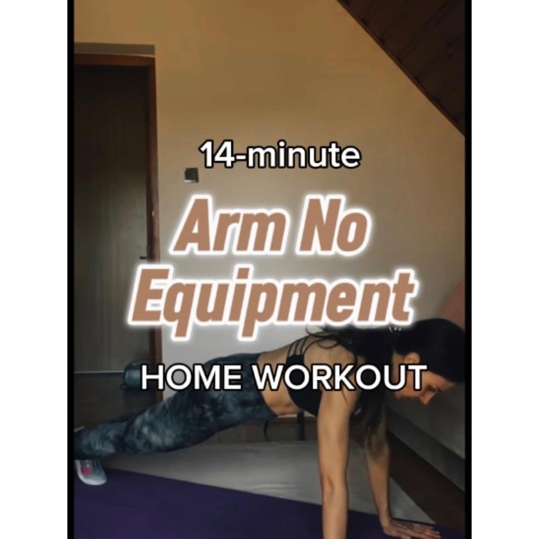 Arm Workout without Equipment. No Weights Arm Exercise.