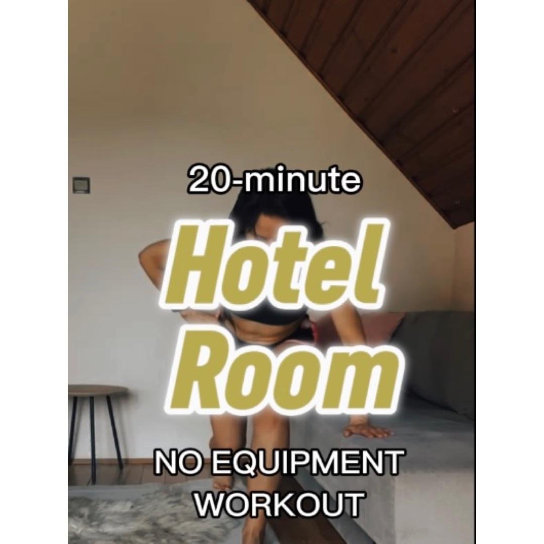 20-min Hotel Room Workout No Equipment. Exercises Ideas