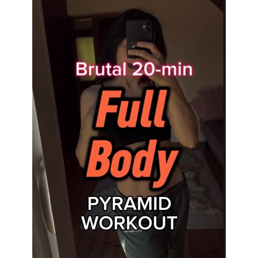 Brutal 20-Minute Full-Body Bodyweight Pyramid Workout -Women