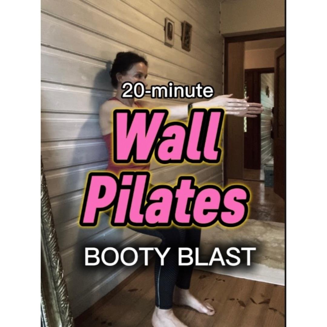 20-Minute Wall Pilates Booty Blast. Glutes Wall Workout