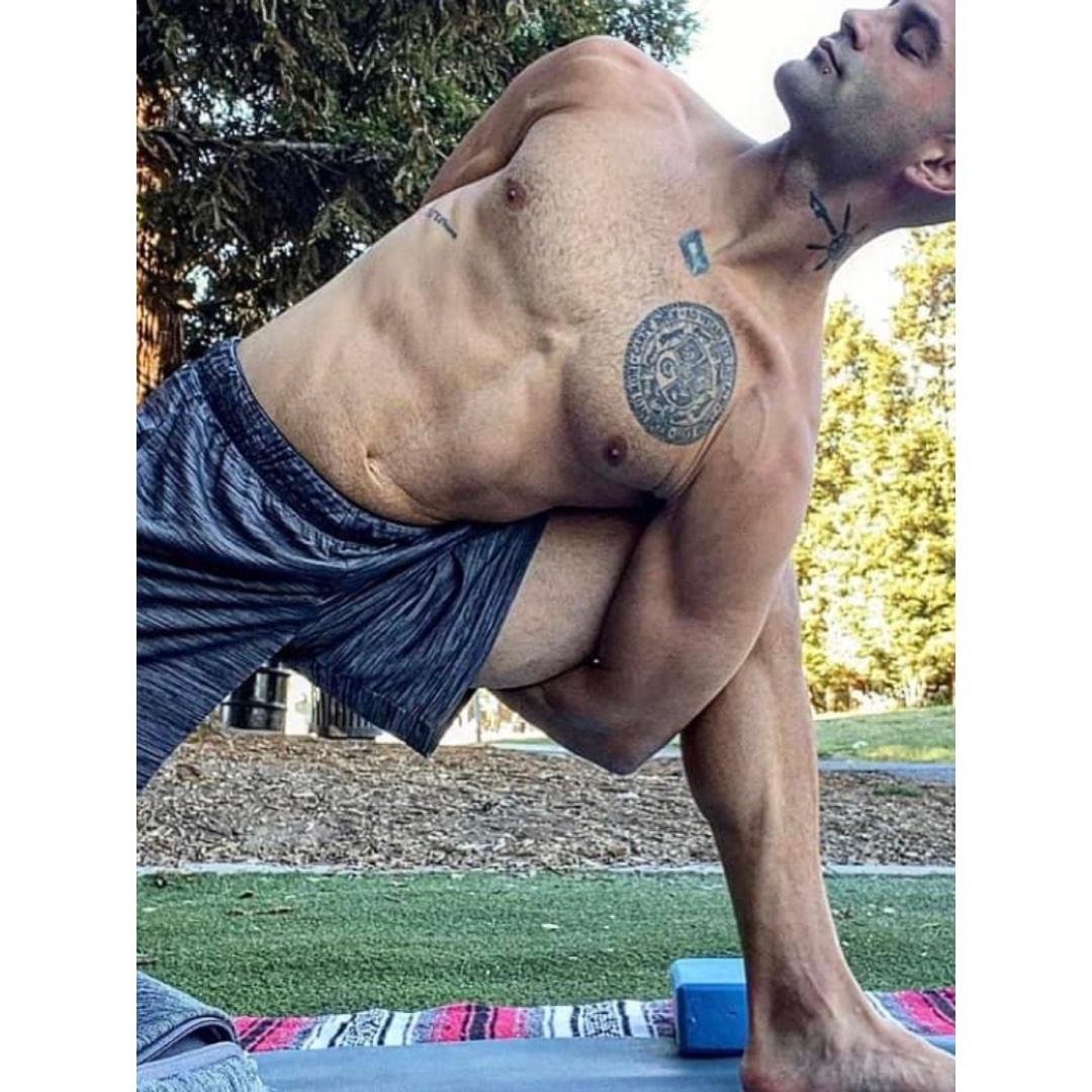 Sun Salutations Sequence with long hold Triangle Pose