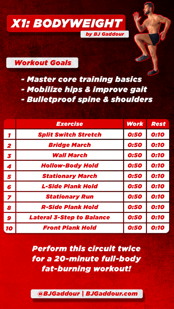 Day 1 Workout: Bodyweight & Upper Body