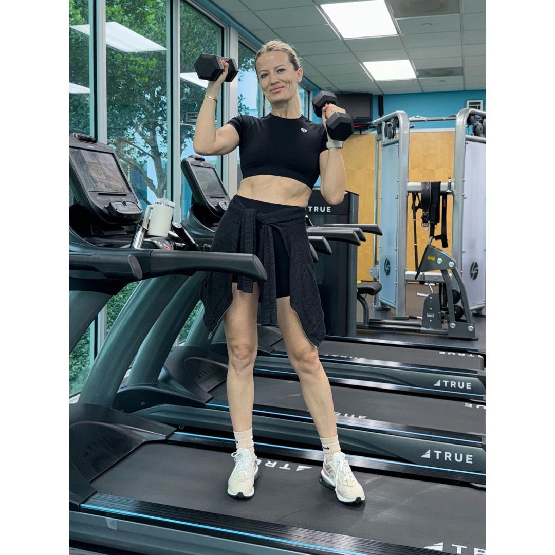 Incline walking dumbbell shred