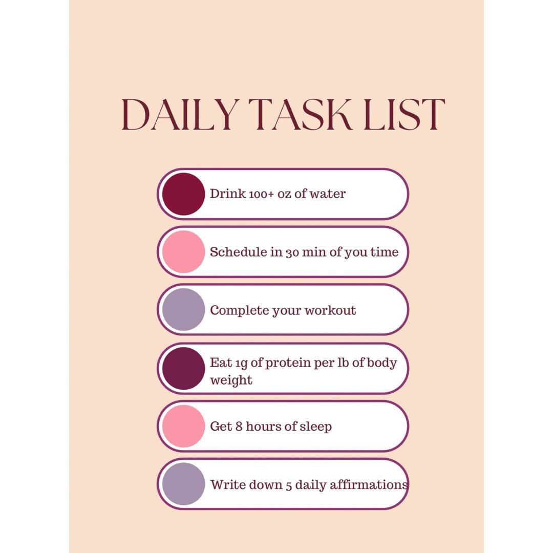Daily tasks