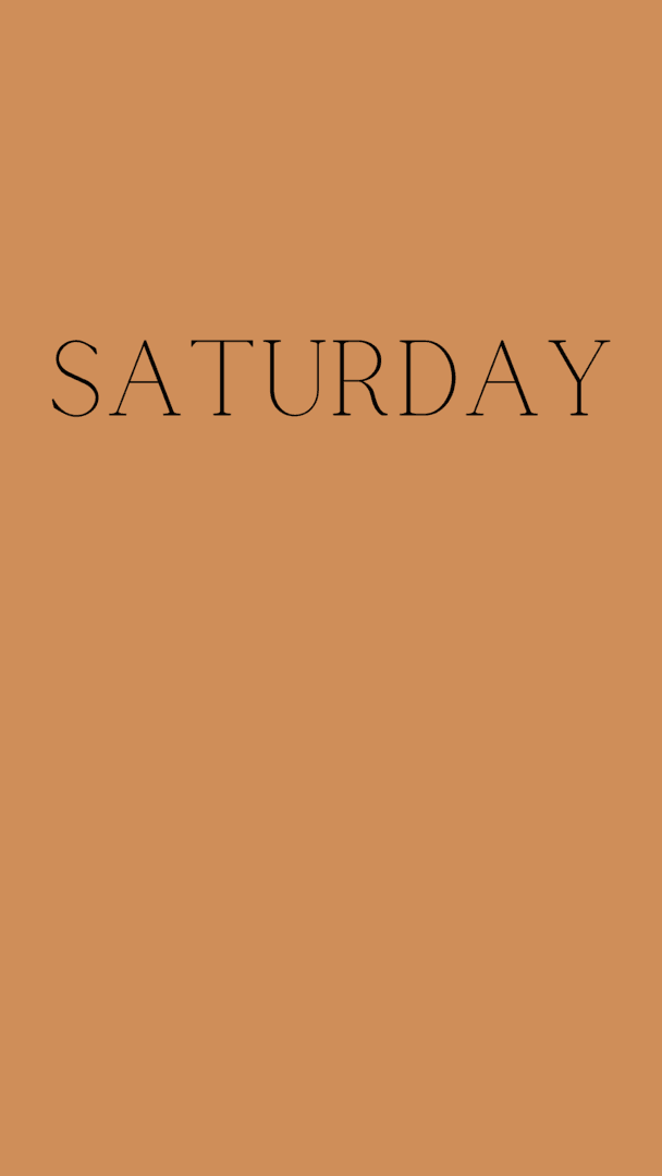 Week 2: Saturday
