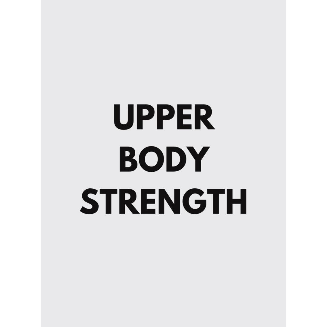 upper body strength - gym
