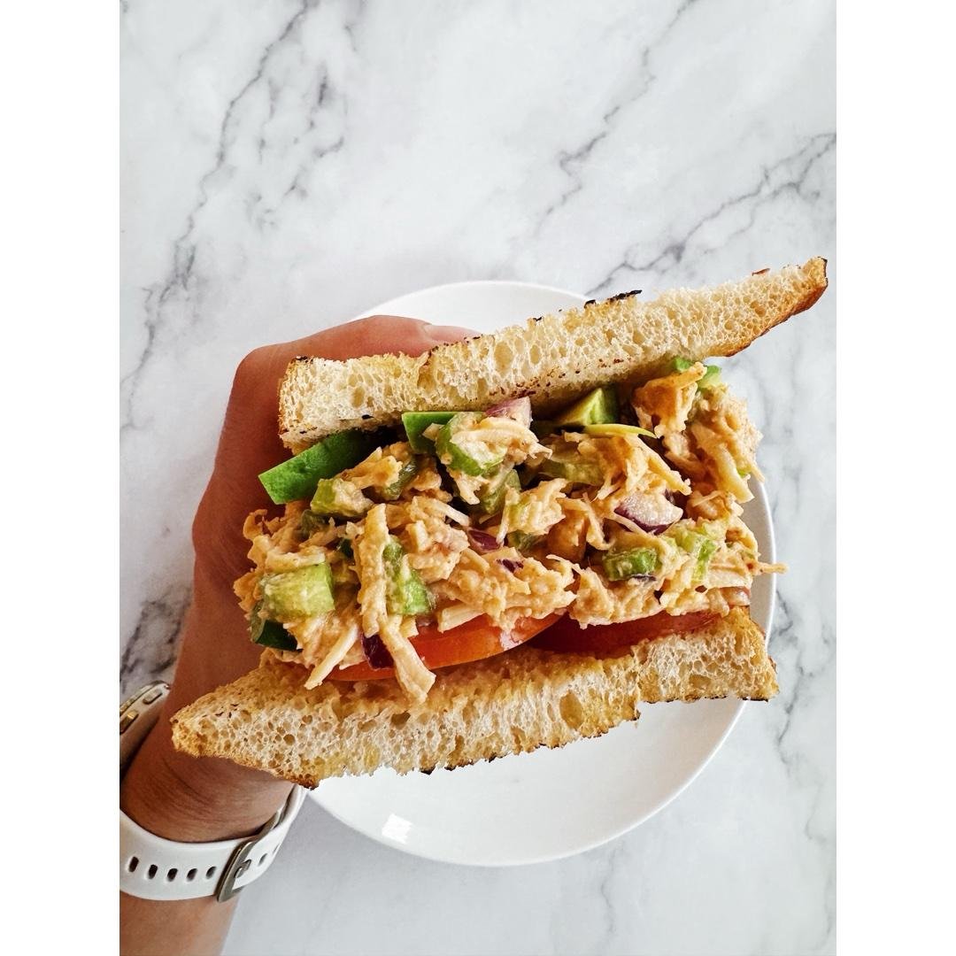 Hot Honey Chicken Salad + Sandwich