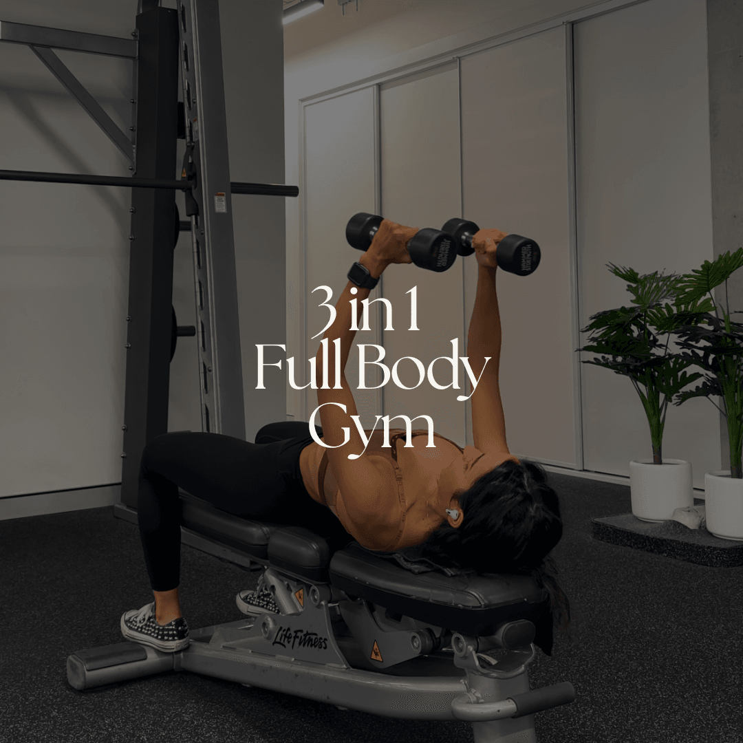 45' Glutes, Upper, ABS: 3 in 1