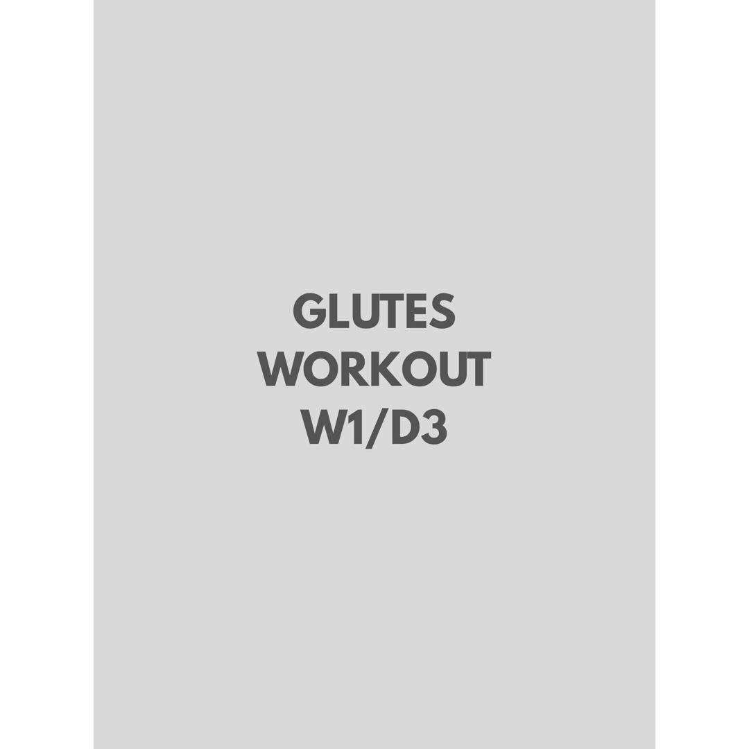 Glutes - FRIDAY