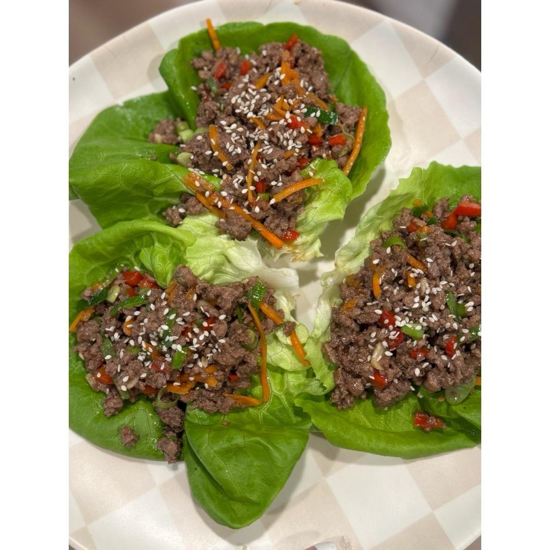 Paleo Asian Ground Beef Lettuce Cups